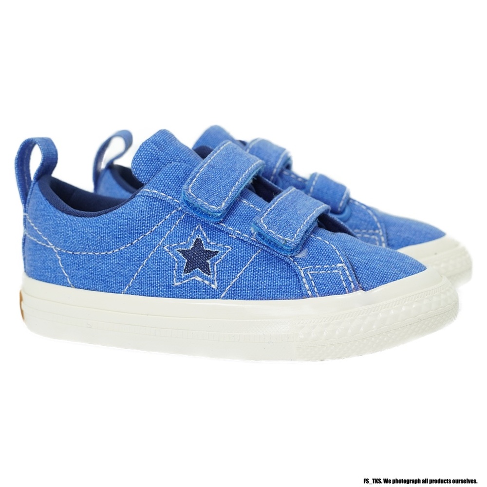 Converse One Star 2V Ox (Totally Blue / White) Toddler Sneakers